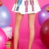 Clothing Queen of Sparkles Skirts | Rainbow Sequin Nutcracker Pleat Skort White