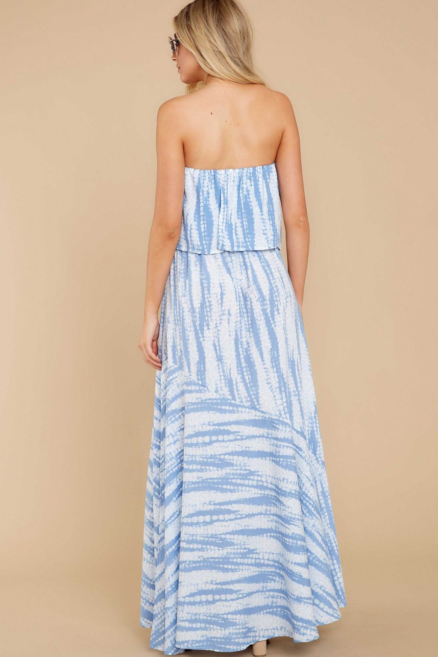 Clothing Red Dress Maxi Dresses | Once You Know Print Maxi Dress Light Blue