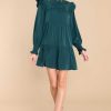 Clothing Red Dress Long Sleeve Dresses | Star Crossed Dress Hunter Green