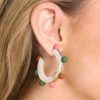Jewelry Sunshine Tienda | Doing More Bead Hoop Earrings Rainbow