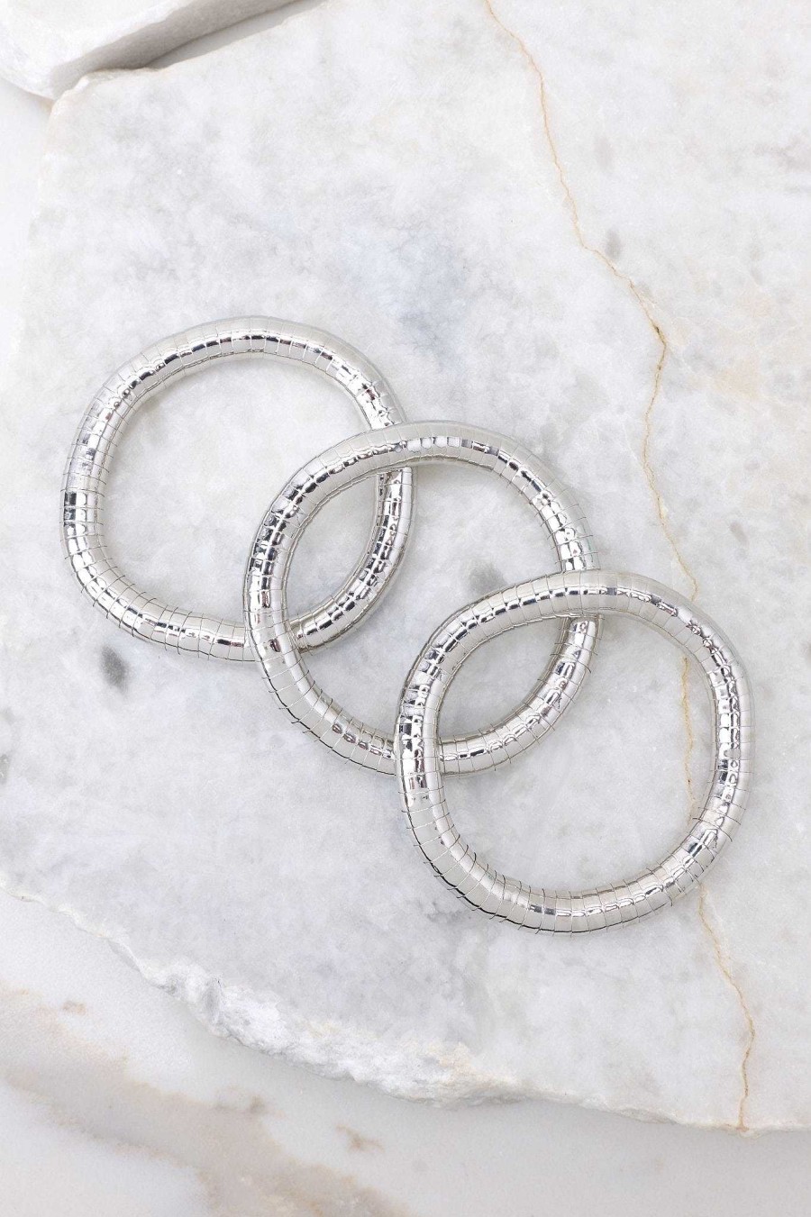 Jewelry Red Dress | Since That Day Bracelet Set Silver