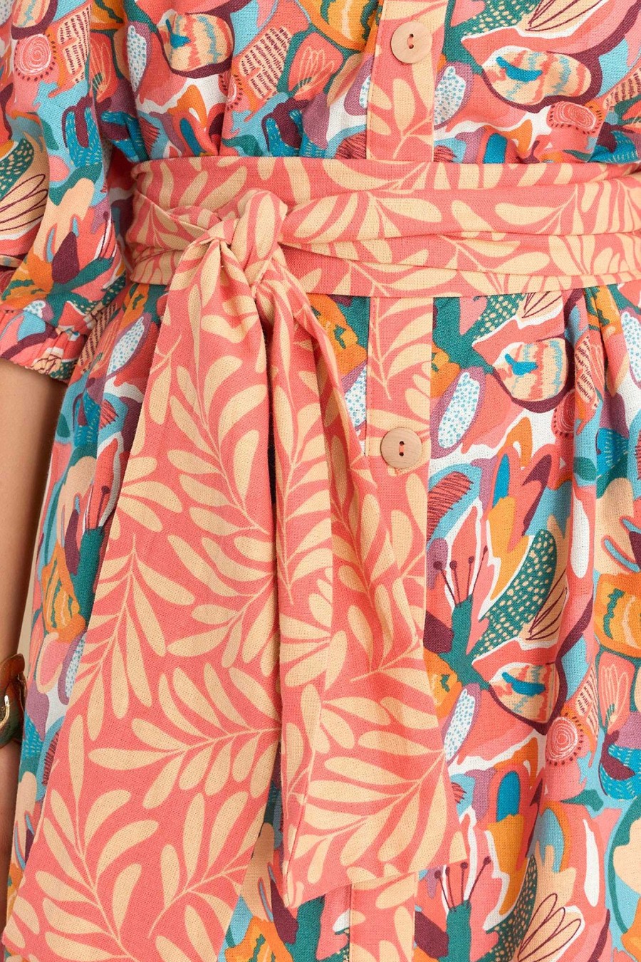 Clothing Aura Maxi Dresses | Good Flows To Me Floral Print Maxi Dress Coral