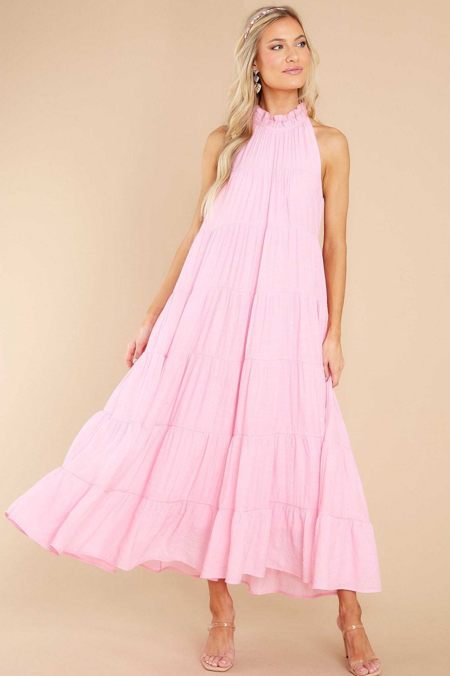 Clothing Red Dress Maxi Dresses | Take Me Dancing Maxi Dress Pink