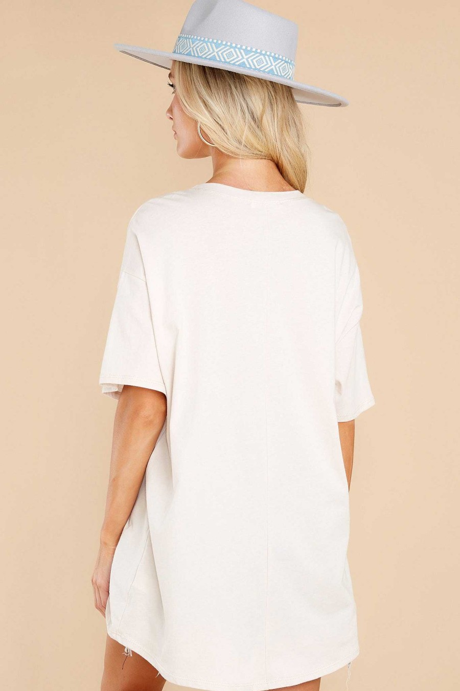 Clothing Red Dress Casual Tops | A Place To Grow Graphic Tee Ivory