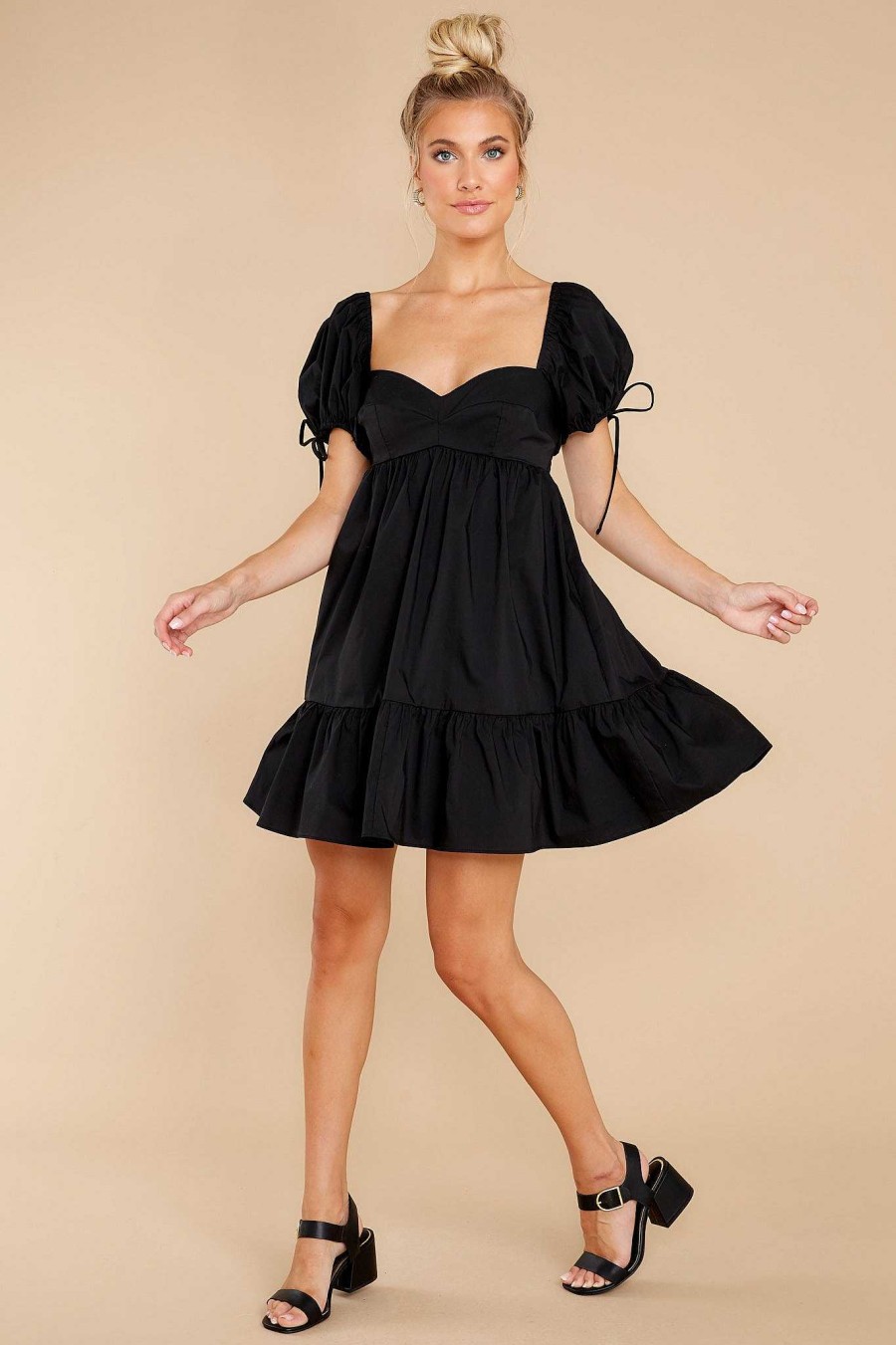 Clothing Red Dress Mini Dresses | Happy To Hear Dress Black