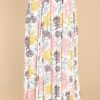 Clothing Aura Skirts | Never Let You Go Floral Print Maxi Skirt Ivory