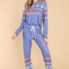 Clothing PJ Salvage Matching Sets | Cozy Vibes Pj Pants Dusty Blue