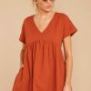 Clothing Red Dress Casual Dresses | From Your Dreams Orange Dress Rust