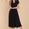 Clothing Red Dress Midi Dresses | Count On Cozy Midi Dress Black