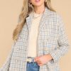 Clothing Aura Coats | Let'S Move On Tweed Coat Beige