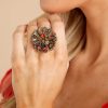 Jewelry Red Dress | Burst Of Happiness Multi Ring Gold