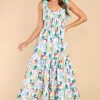 Clothing Aura Maxi Dresses | Wishing For You Multi Print Maxi Dress Sky Blue