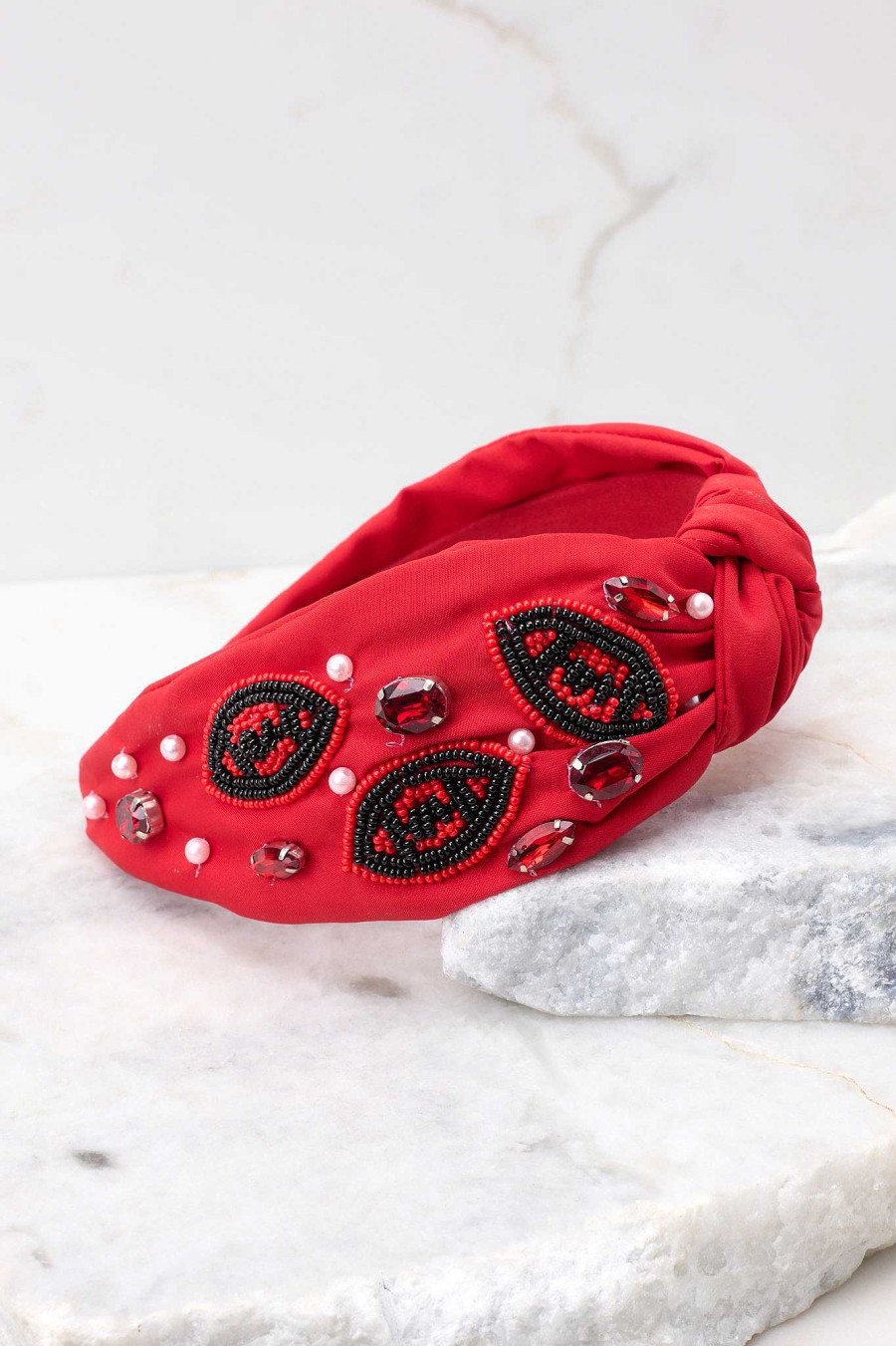 Accessories Red Dress Hair Accessories | Everything'S Gonna Be Alright Red & Black Headband Multi
