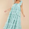 Clothing Red Dress Maxi Dresses | Made To Admire Aloe Green Gingham Dress Aloegreen