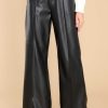Clothing Red Dress Pants | Back And Better Faux Leather Pants Black