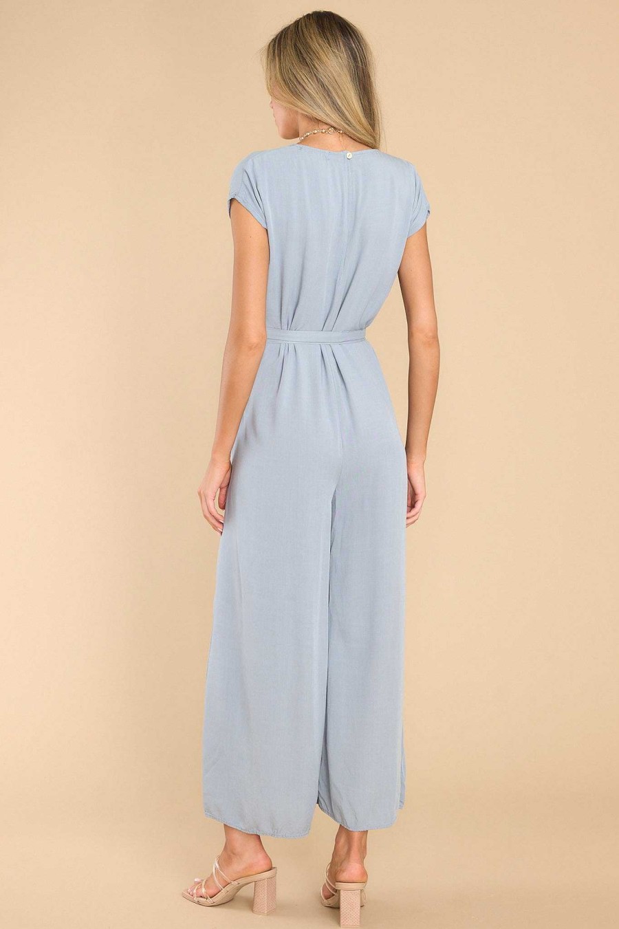 Clothing Red Dress Jumpsuits | No Matter What Jumpsuit Cool Blue
