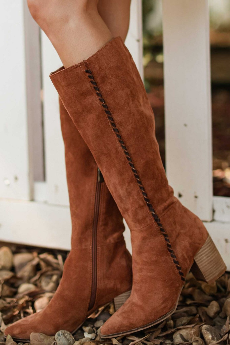 Shoes Red Dress High Heel Boots | Go Get 'Em Boots Tan