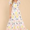 Clothing Aura Maxi Dresses | If You Dare Multi Floral Print Maxi Dress Ivory