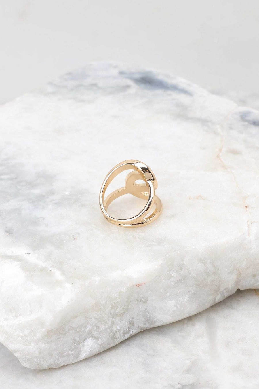 Jewelry Red Dress | Twisted Romance Ring Gold