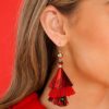 Jewelry Red Dress | Tinsel Wonderland Earrings Red