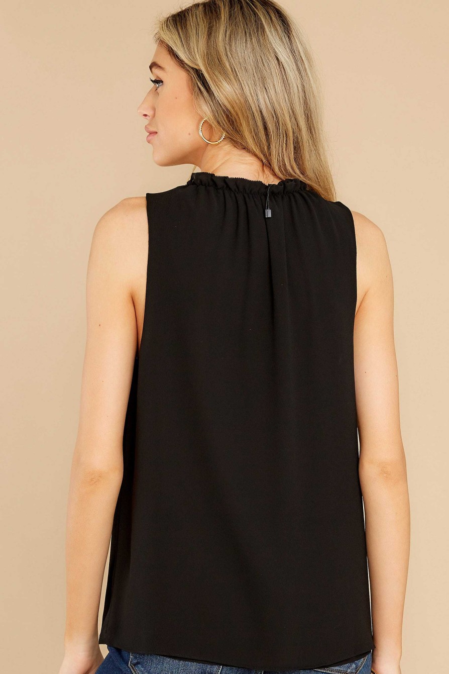 Clothing Red Dress Blouses & Shirts | In Your Best Interest Top Black
