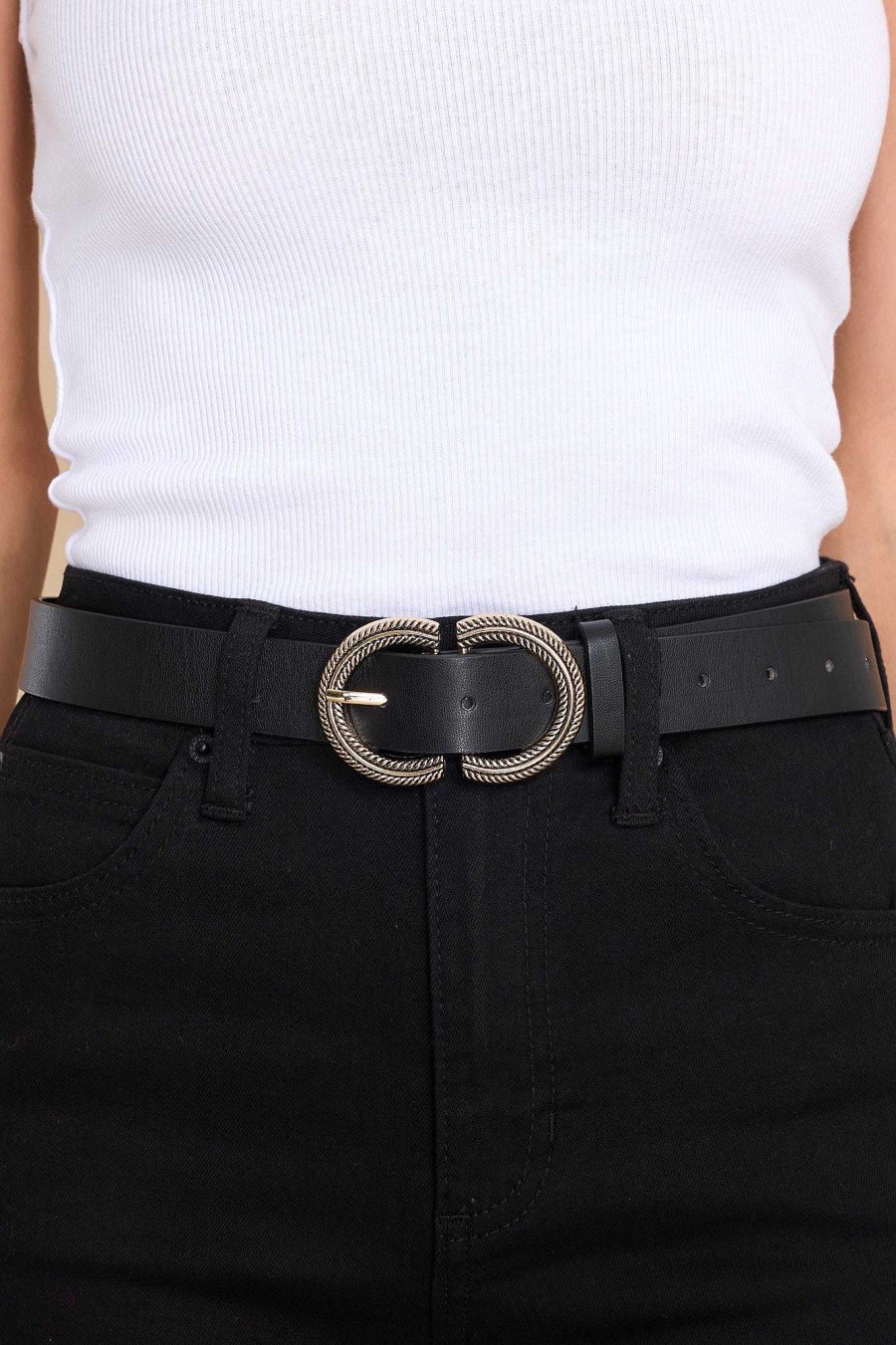 Accessories Red Dress Belts | Perfect Together Belt Black