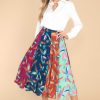 Clothing Alivia Skirts | The Kristel Print Midi Skirt Multi
