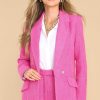 Clothing Red Dress Two Piece Sets | Focused On Priorities Blazer Fuchsia
