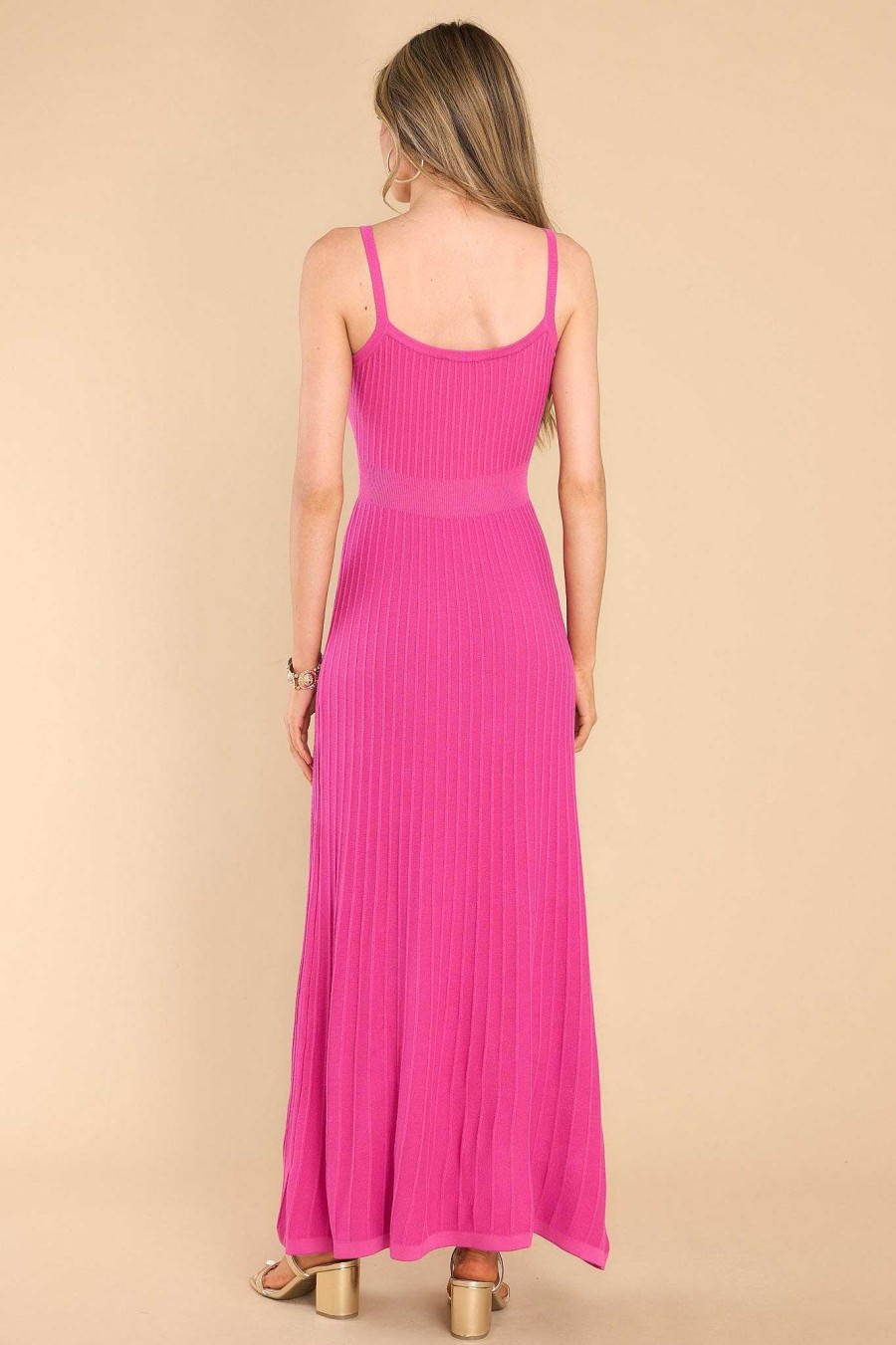 Clothing Red Dress Maxi Dresses | Skip In My Step Maxi Dress Hot Pink