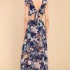 Clothing Red Dress Maxi Dresses | Sweet As Always Floral Maxi Dress Navy