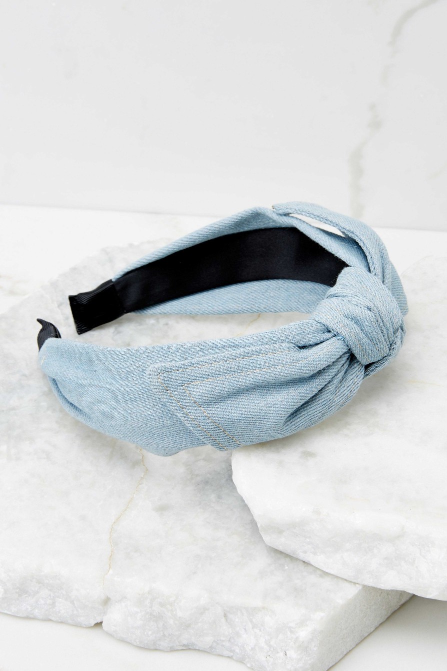 Accessories Red Dress Hair Accessories | Sweet Devotion Headband Light Chambray