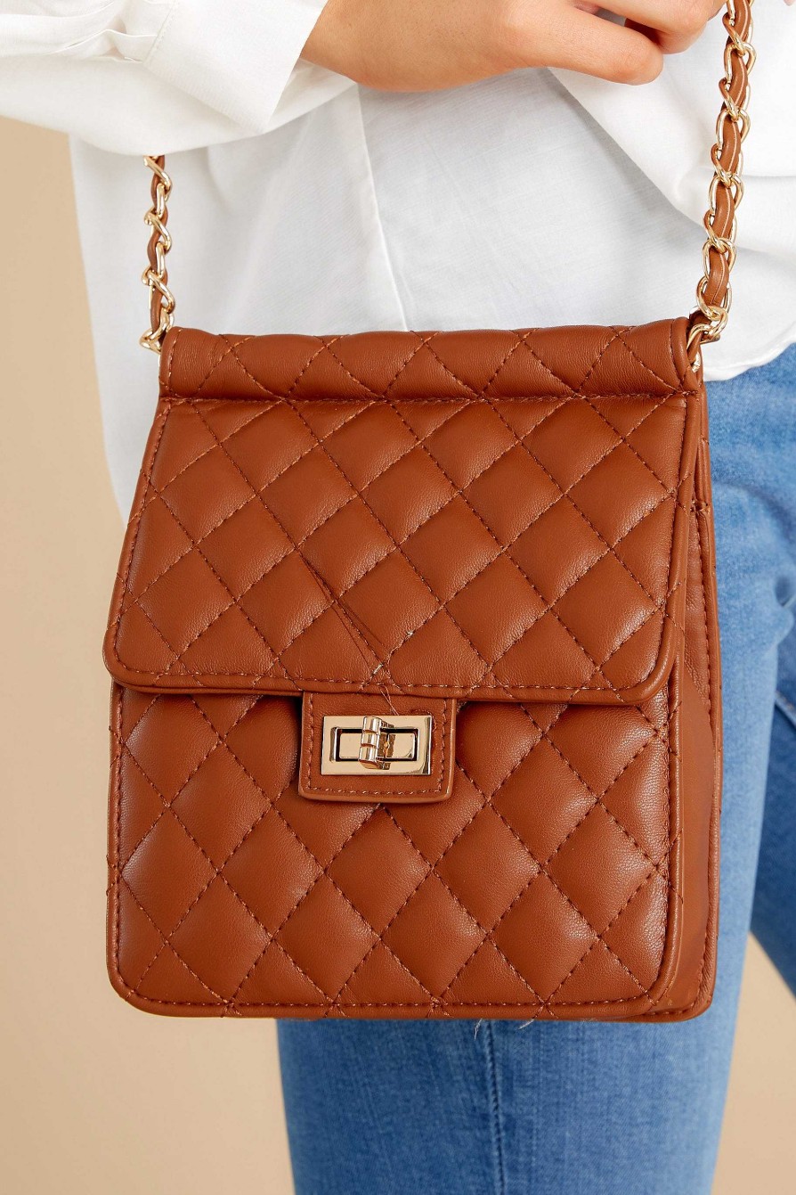 Accessories Red Dress Crossbody Bags | It'S Like This Bag Chestnut