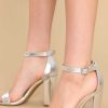 Shoes Red Dress Ankle Strap Heels | Plans To Dance Ankle Strap Heels Silver