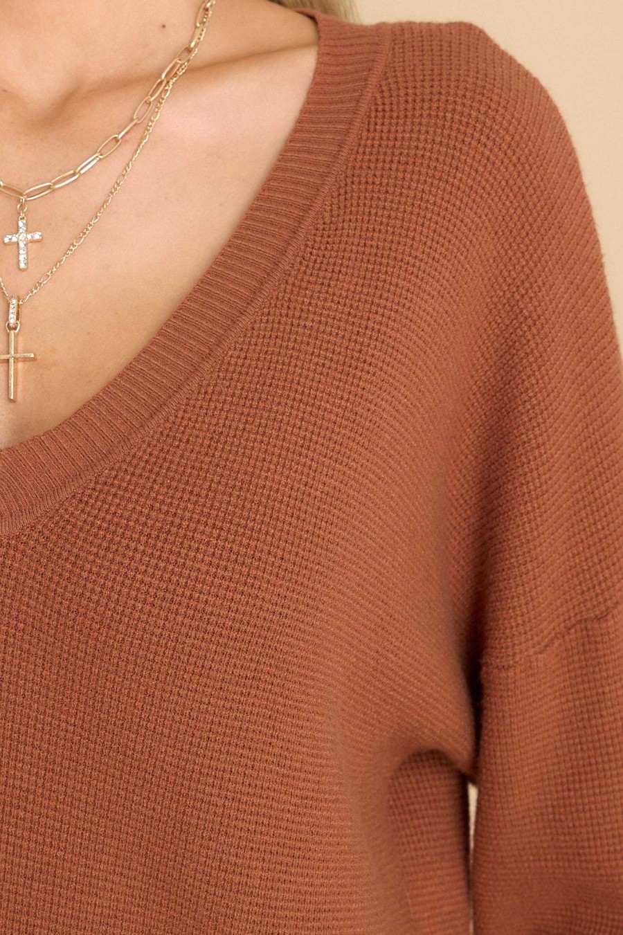Clothing Red Dress Casual Tops | Breath Of Freshness Top Chocolate