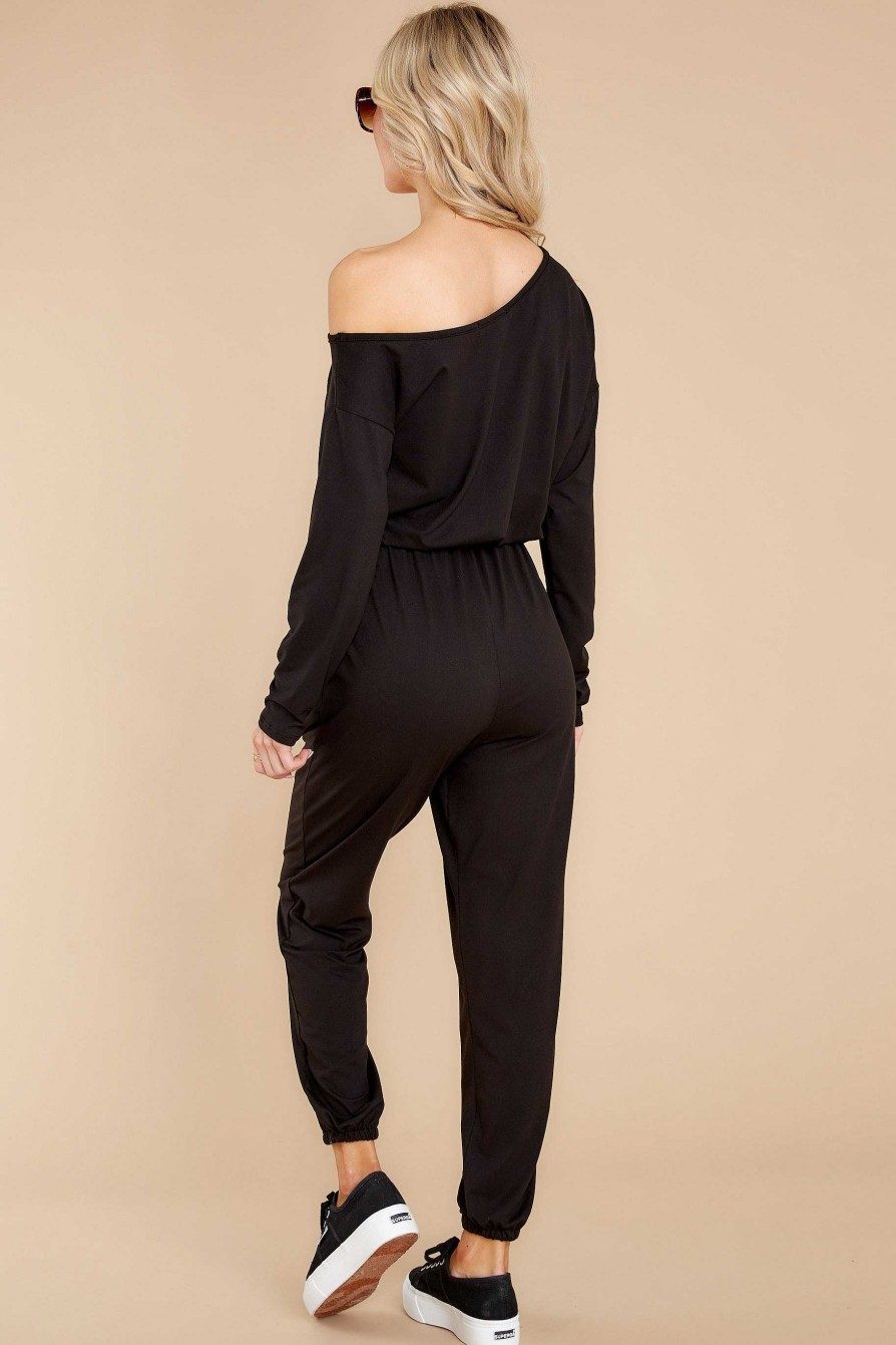 Clothing Red Dress Jumpsuits | Shared Memories Jumpsuit Black