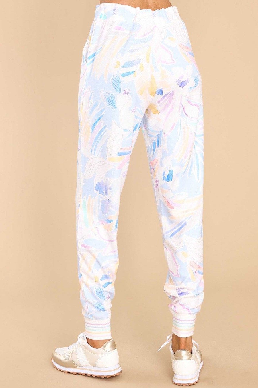 Clothing PJ Salvage Loungewear Bottoms | Banded Paint Pants Ivory