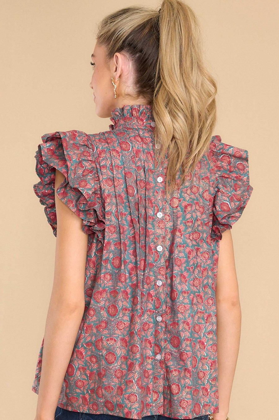 Clothing Victoria Dunn Blouses & Shirts | Jasmine Hazel Blouse Berry