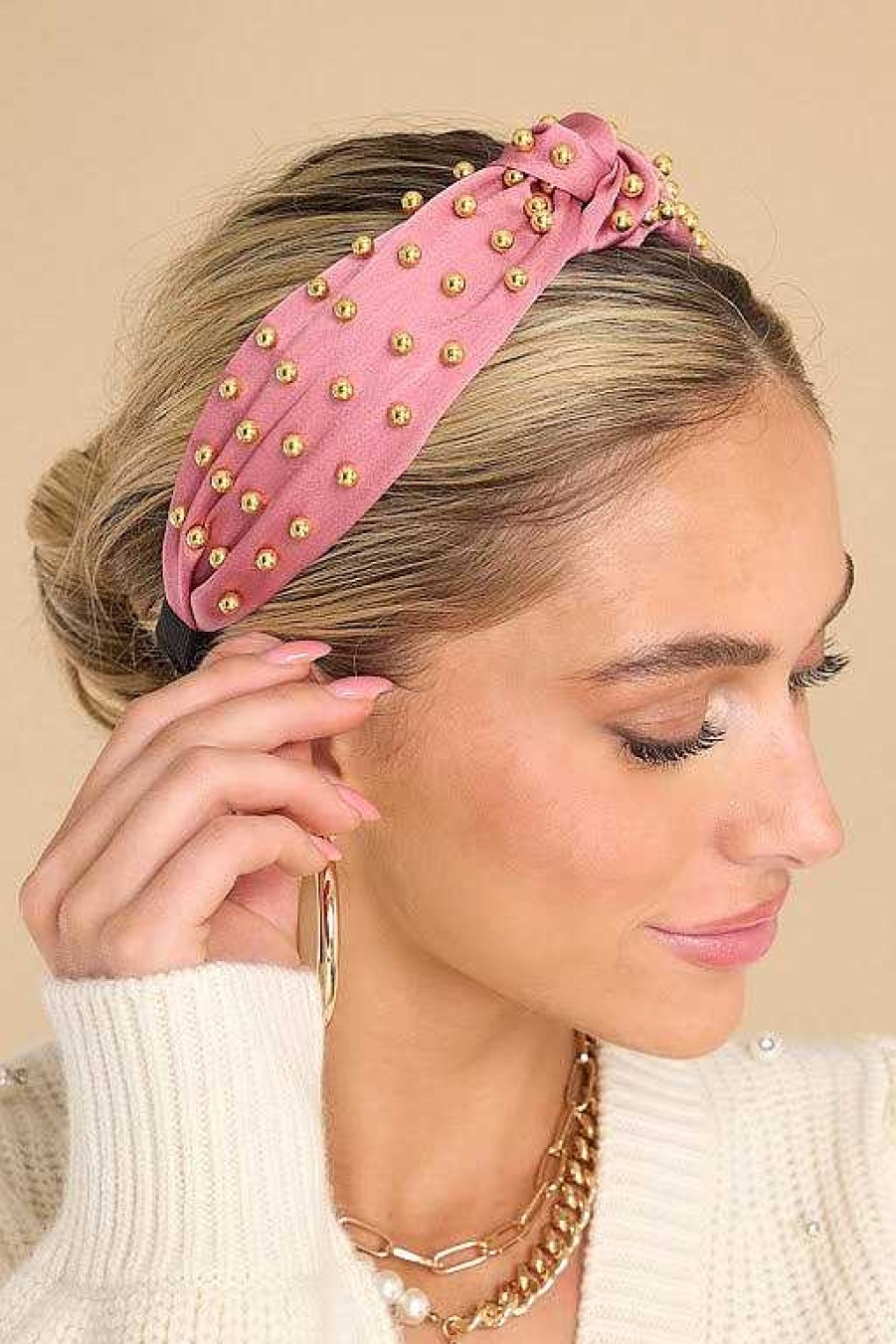 Accessories Red Dress Hair Accessories | Blissful Nights Headband Pink