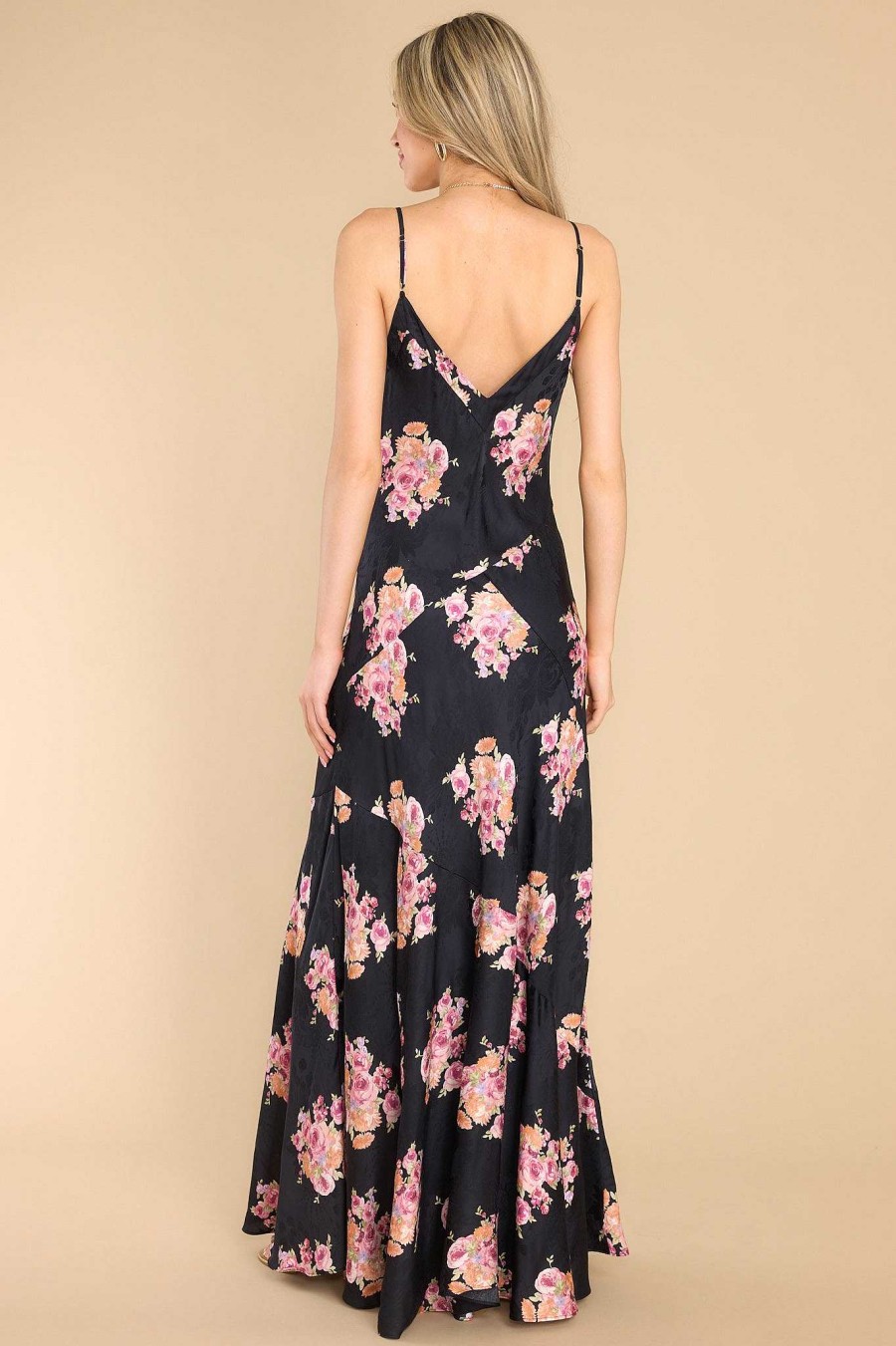 Clothing LoveShackFancy Maxi Dresses | Azalea Maxi Dress Black Pearl
