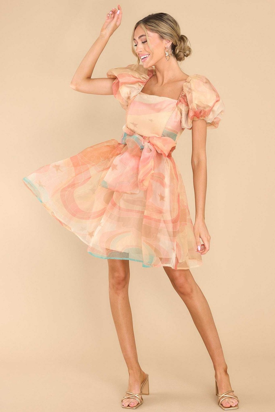 Clothing Aura Mini Dresses | Savor The Sweetness Dress Light Orange