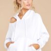 Clothing Z Supply Sweatshirts & Hoodies | Jerri Cut-Out Terry Sweatshirt White