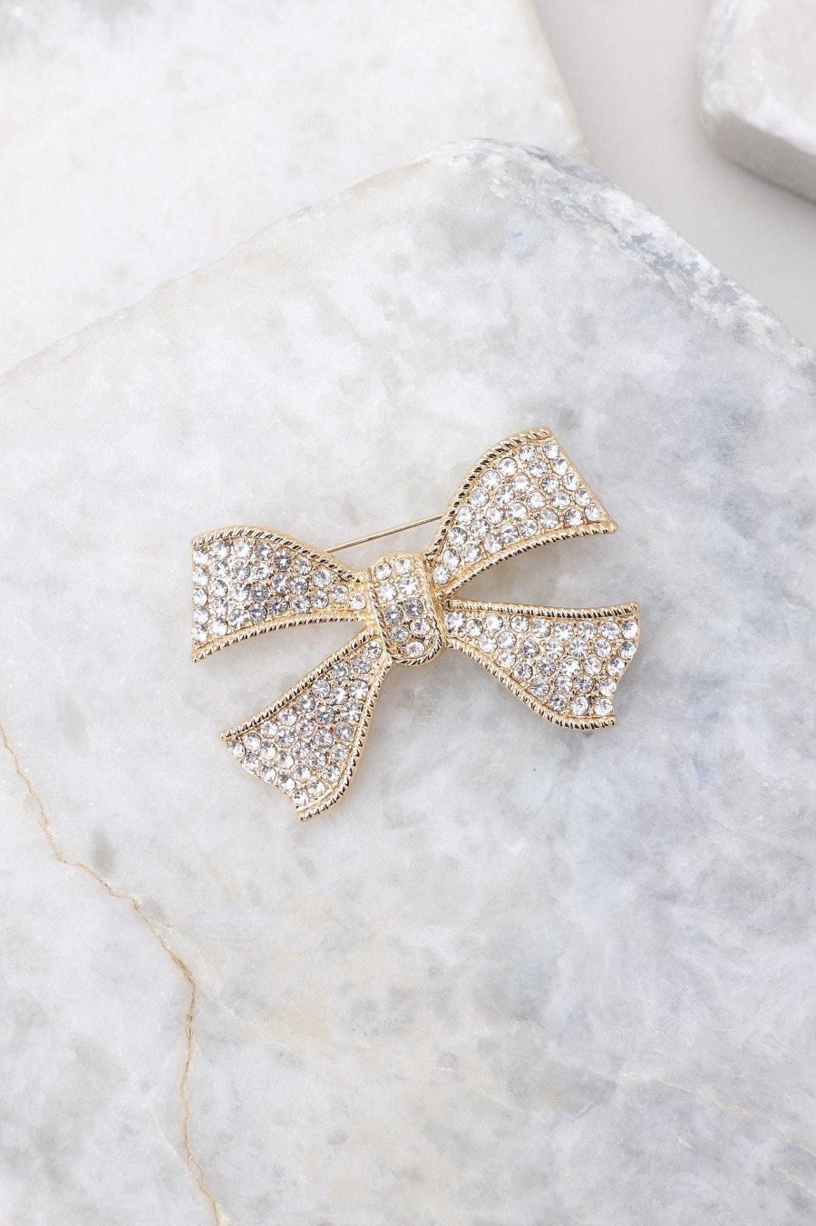 Jewelry Red Dress | Picture Me Perfect Brooch Gold