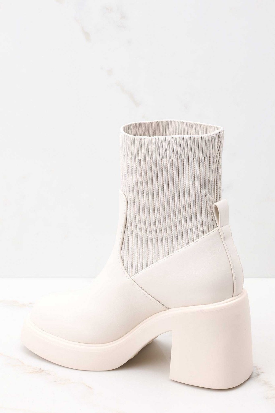 Shoes Red Dress Ankle Booties | March On Ivory Boots White