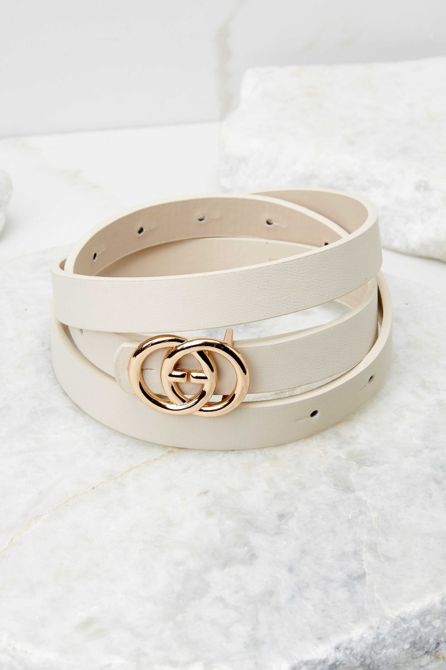 Accessories Red Dress Belts | Infinite Style Belt Ivory