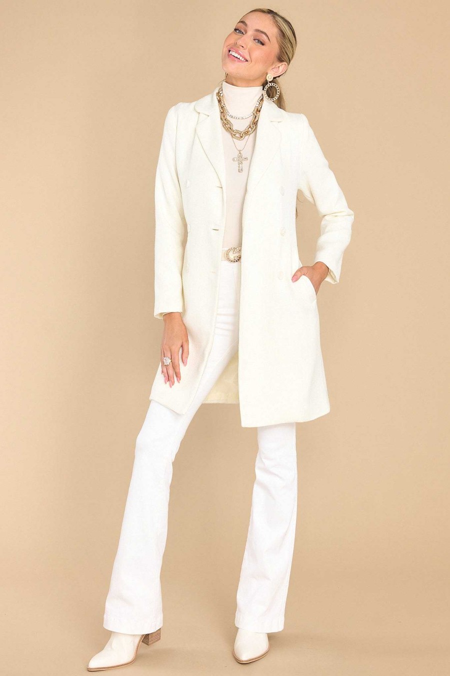 Clothing Aura Coats | Ready For Anything Coat Ivory