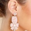 Jewelry Red Dress | Graceful Sip Pearly Beaded Earrings Pink