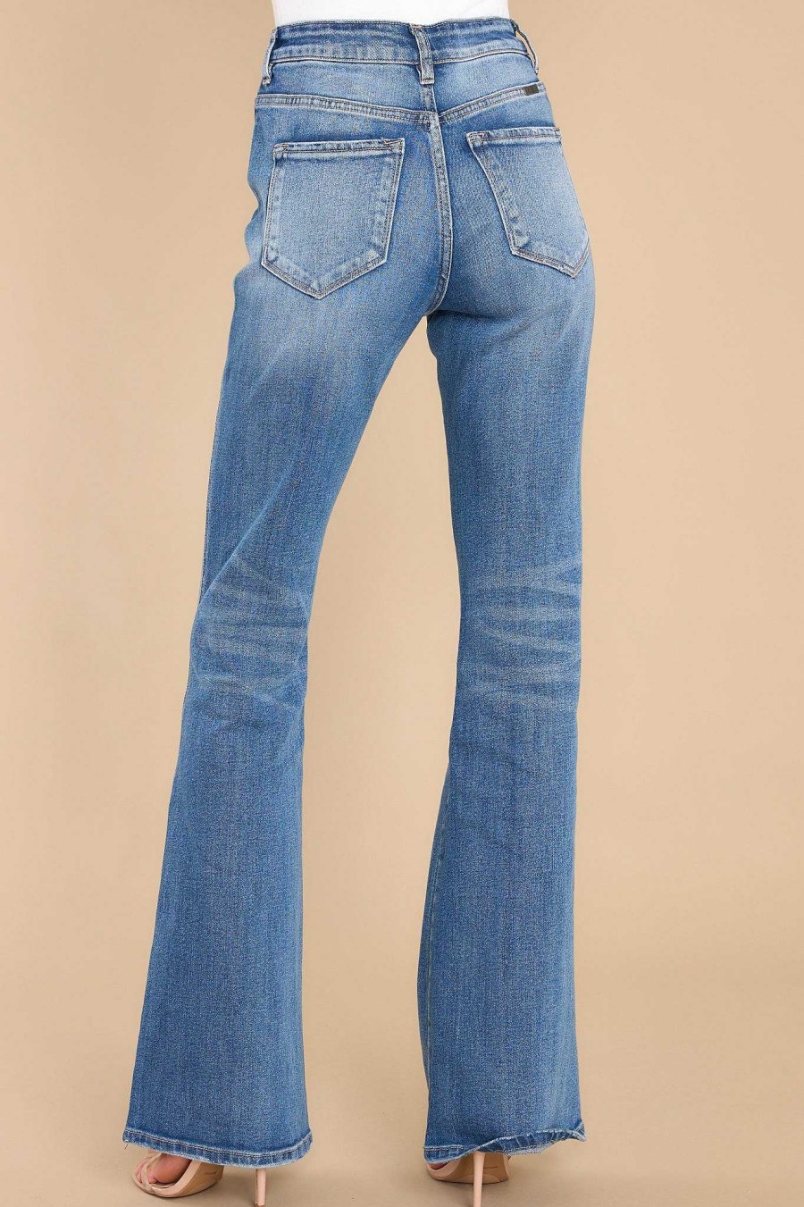 Clothing Kan Can Premier Wide Leg | Everything Counts Flare Leg Jeans Medium Wash