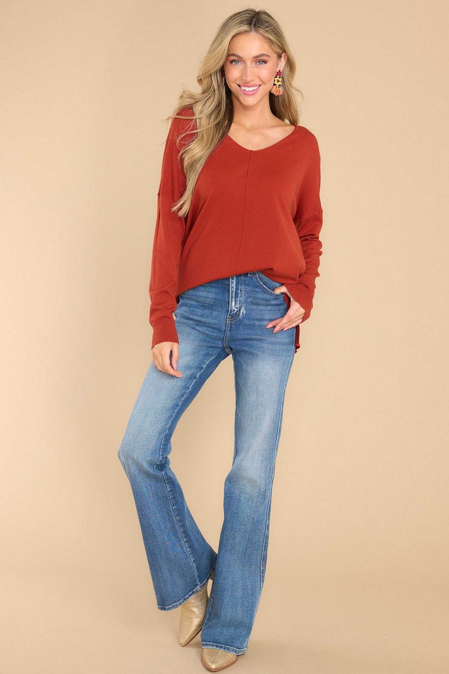 Clothing So Soft Collection Casual Tops | Wind Down Sweater Cinnamon