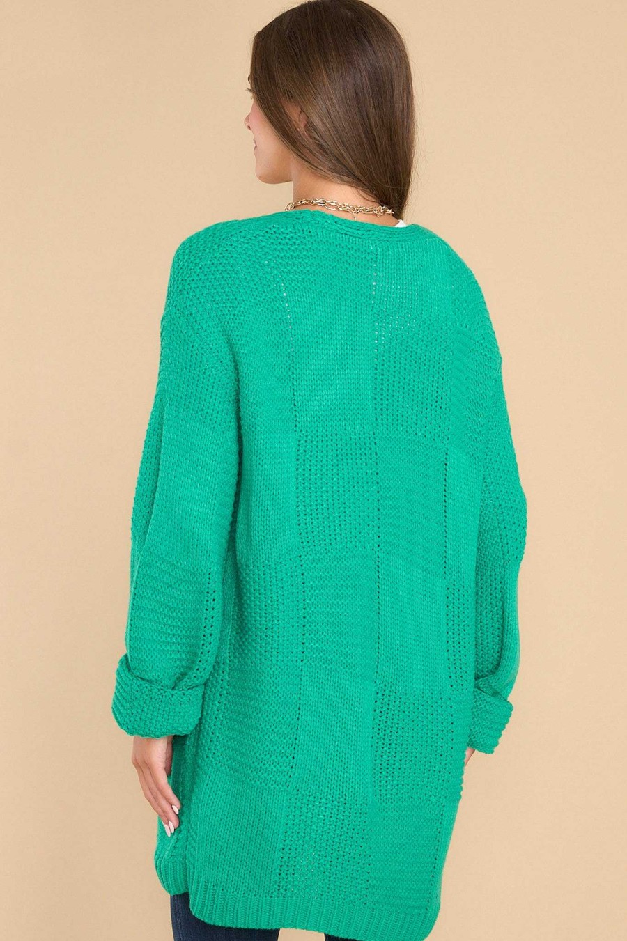 Clothing Red Dress Cardigans | Stay Or Leave Kelly Cardigan Green