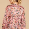 Clothing Lovestitch Blouses & Shirts | Prairie Flowers Floral Print Top Light Pink